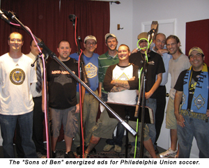 The Sons of Ben energized ads for Philadelphia UNion soccar